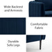 Modern Velvet Accent Chair, Single Sofa Chairs Armchair with Square Arm, Upholstered Accent Chairs for Living Room, Bedroom, Apartment (Navy Chair)