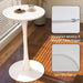 Modern Tulip round Bar Table, 41” Height Bistro Pub Table, Height Cocktail Bar Table with Metal Pedestal Base and MDF Top for Kitchen, Dining Room, Home Bar, Café, Small Spaces, White