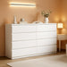 White Solidwood Eight Drawer Dresser Deepstorage Organizer