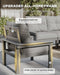 3-Piece HDPE Outdoor Patio Furniture Conversation Set