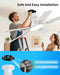 52" Low Profile Ceiling Fan with Light, Slim, White, Flush Mount, DC Reversible Motor, 6 Speeds, Remote Control, Noiseless, Dimmable, LED Light, 3CCT, Modern Ceiling Fan for Bedroom Living Room