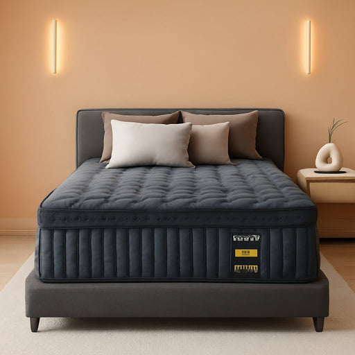14 Inch Firm King Size Mattress, Hybrid King Mattress with Extra Back and Lumbar Support, Fiberglass Free, 365 Nights Trial & 10 Years Warranty, Motion Isolation, Enhenced Edge Support