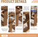 Extendable Round Dining Table 43.3-59 Inches Walnut