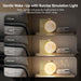Rotatable Moonlight Sunrise Alarm Clock,Sound Machines, Night Lamp for Bedrooms with Snooze, 10 Light Effects, 30/60/90 Timer, 10 Sleep Nature Sounds,15 Ringtones,12 Volume(Light Woodgrain)