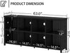 Black 63 Inch Multifunctional Industrial Bookshelf Storage