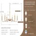Six Light Gold Plated Chandelier IndustrialFarmhouseStyle