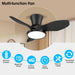 Quiet Ceiling Fan with LED Light DC Motor 32 Inch Large Air Volume Remote Control for Kitchen Bedroom Dining Room Patio