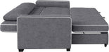 Ainsley Loveseat with Pull Out Sleeper Microfiber Charcoal Full