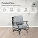 , 2 Pack, Patio Rocking Chairs, Alloy Steel, Grey
