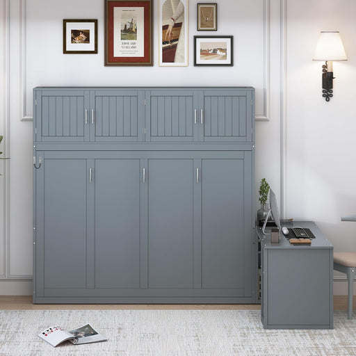 Queen Size Murphy Bed WithIntegratedStorageCabinets