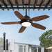 42 Inch Wet Rated Outdoor Ceiling Fan with Lights and Remote,Ip65 Hanging Gazebo Fan with 3CCT 6-Speed DC Motor,Brown Waterproof Plug in Ceiling Fan with Cord for Patios Porch Pergola Pavilion
