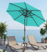 10FT Patio Umbrella, Outdoor Umbrella with Push Button Tilt and Crank, 8 Sturdy Ribs, UV Protection & Waterproof Market Umbrella for Pool, Backyard, Beach,Deck