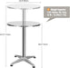 24Inch Folding Pub Table With Black HeightAdjustable