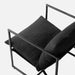 Aidan Sling Accent Chair, Pack of 2, Metal Framed Armchair with Shredded Foam Cushioning, Black