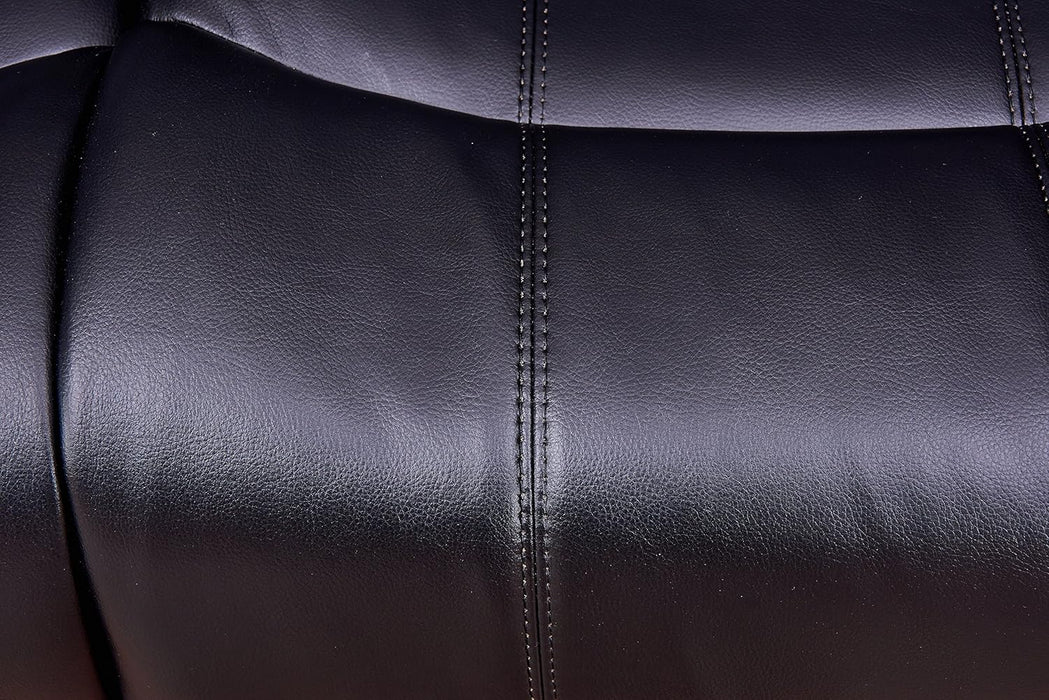 2PC Bonded Leather Recliner Set, Sofa, Loveseat, 8018, Black