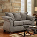 Aruca Sensations Microfiber Gray Sofa Loveseat Set