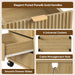 Five Drawer Oakwood Filing Cabinet Locking Casters