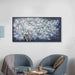 Wall Art Canvas Oil Painting Dark Blue and White Abstract Tree Plants Wall Decor Pictures Framed for Bedroom Canvas Wall Decorations Artwork for Living Room Dinning Room Home Office 20 X 40 Inch