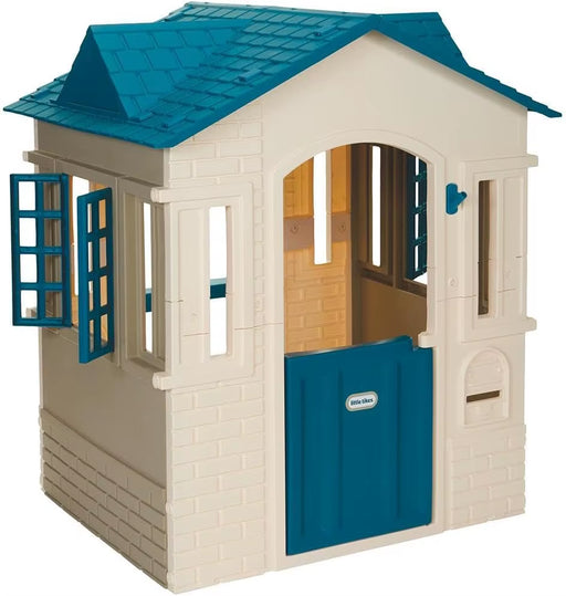 Playhouse, Kids Toys Houses Easy Assembly, with Working Door, 2 Windows with Working Shutters, a Mail Slot and Flag Holder