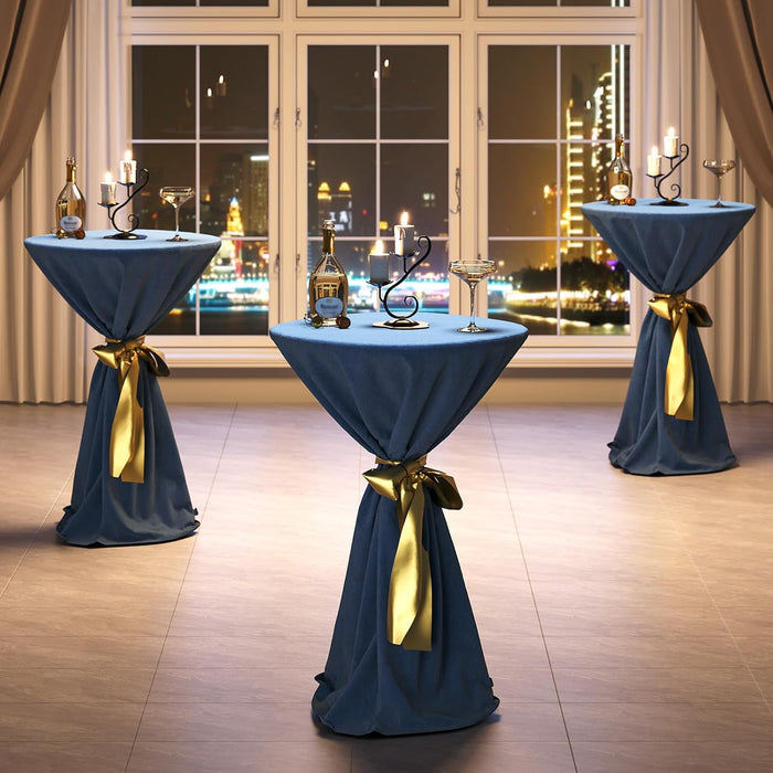 Bar Table, round High Top Pub Table, 36.2'' Tall Cocktail Table, Metal Frame, Industrial Style, for Small Space, Bistro, Cafe, Banquet, Restaurant, Rustic Brown and Black BTHR12701