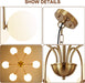 Six Light Brushed Gold Aluminum Sputnik Chandelier