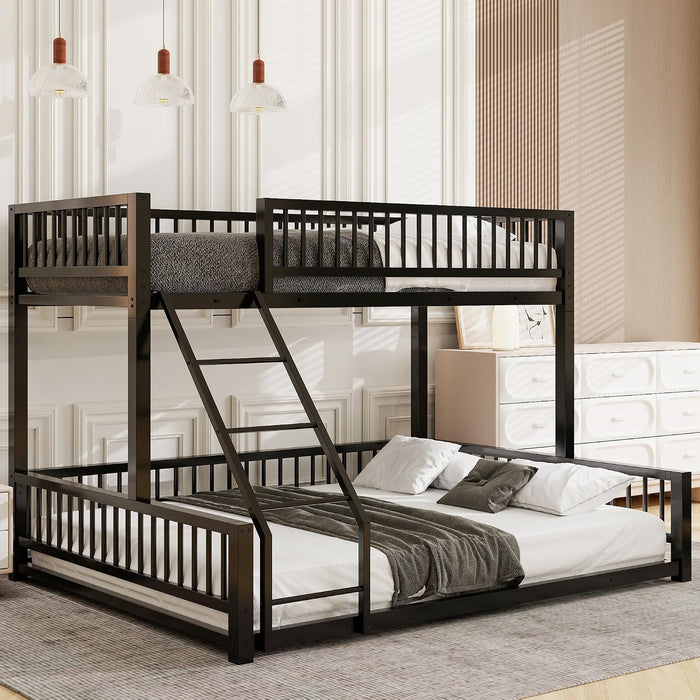 Twin XL Over Queen IndustrialStrength Metal BedFrame