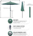 9FT Solar Patio Umbrella with 32 LED Lights with Bag