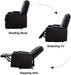 Power Electric Recliner Chair with USB Ports and Cup Holders Leather Home Theater Seating, Living Room Chair Black