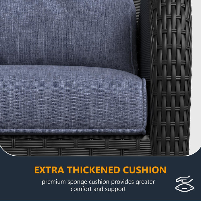 Outdoor Patio Furniture Sets with Fire Pit Table 10 Pieces Wicker Swivel Rocker Chairs and Sofa Sets for Backyard Deck