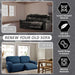 Extra Wide 75" - 100", Reclining 2 Seater Sofa, Extra Wide Reclining Love Seat Slipcover, 6-Piece Jacquared Fabric, Reclining Sofa Covers, Thick, Soft, Washable (Navy)(Style 1)