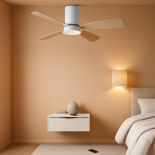 Ceiling Fans with Lights,42 Inch,Quiet Reversible Motor,Easy to Install,6 Speeds,3Cct,Timer, White Modern Ceiling Fan for Living Room, Bedroom, Kitchen, Dining Room, Office
