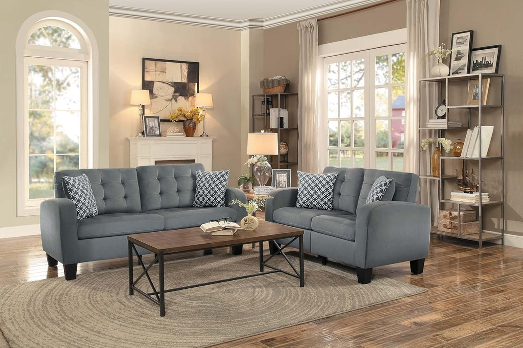 Modern Gray Fabric Sofa - Sinclair