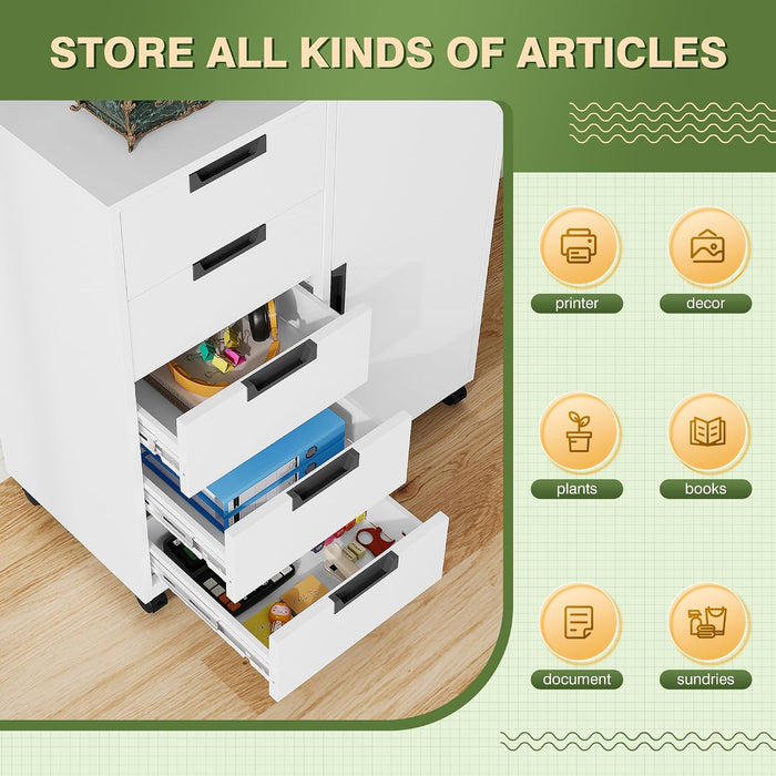 White Storage Cabinet With Adjustable Shelves Office