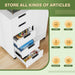 White Storage Cabinet With Adjustable Shelves Office