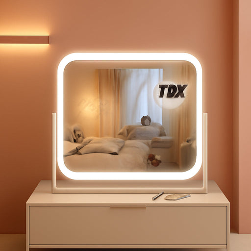 Vanity Mirror with Lights 17''X13'' Makeup Mirror with Lights,Vanity Mirror Touch Screen with 3-Color Lighting,Dimmable,For Vanity Desk Tabletop White