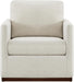 Swivel Accent Chair, FSC Certified Mid Century Modern Arm Chair for Living Room and Bedroom, Fully Assembled, Linen
