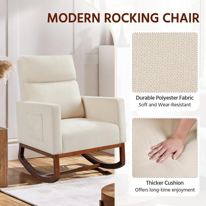 Rocking Recliner Chair with Side Pocket