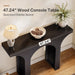Modern Console Table with Arched Base, 47-Inch Black Entryway Sofa Table, Narrow Hallway Table, Wood Foyer Accent Table for Living Room, Entrance, Hallway, Easy Assembled(1 Pack)