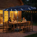 15FT Patio Umbrella with Solar Lights, Double Sided Outdoor Table Umbrellas with Crank, Large Rectangular Market Umbrella for Porch, Lawn, Pool, Backyard, Navy