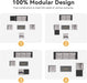 Outdoor Patio Furniture Set with 44'' Fire Pit Table, 7 Pcs Outdoor Sectional with 4In Thicken Cushion, Widen Armrests Wicker for Backyard, Grey