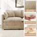 Convertible Modular Sectional Sofa 77Inch Camel Deep