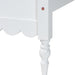 Roni Modern White Wood Twin Platform Bed with Scalloped Edges