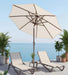 10FT Patio Umbrella, Outdoor Umbrella with Push Button Tilt and Crank, 8 Sturdy Ribs, UV Protection & Waterproof Market Umbrella for Pool, Backyard, Beach,Deck