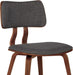 Jaguar Dining Chair in Charcoal Fabric and Walnut Wood Finish,Charcoal/Walnut Finish 20D X 18W X 29H In