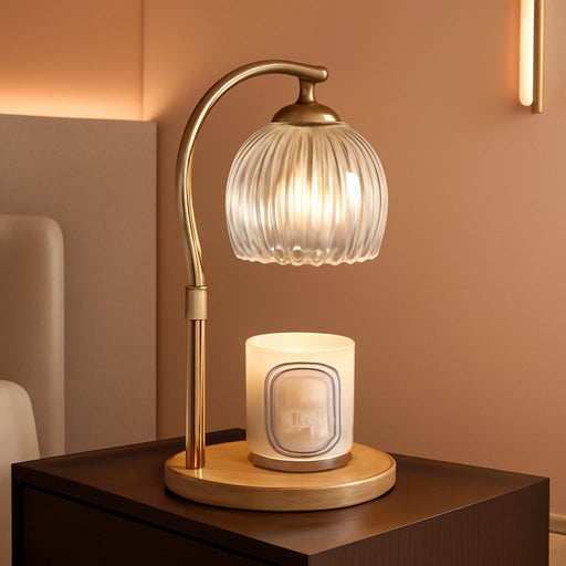 Candle Warmer Lamp with Timer & Dimmer, Adjustable Height Flower Wax Melt Warmer, Cozy Home Decor, House Warming Gifts,Vintage Birthday Gift for Women Mom Her