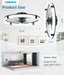 Black Bladeless Ceiling Fan With Smart Lighting Control