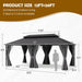 12x20 Ft WeatherResistant Outdoor Gazebo With Curtains