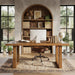 Solid Wood Home Office Desk, 63" Live Edge Executive Desk