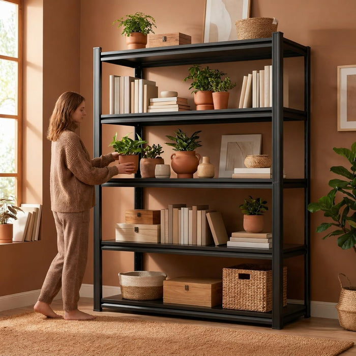 Commercial Grade Steel Bookcase With Adjustable Shelves