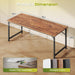 55 X 19.7 Inch Computer Desk, Home Office Desk with Spacious Desktop, Modern Gaming Desk, Writing Study Table for Bedroom, Small Spaces, Work from Home Desk with Metal Frame, Rustic Brown